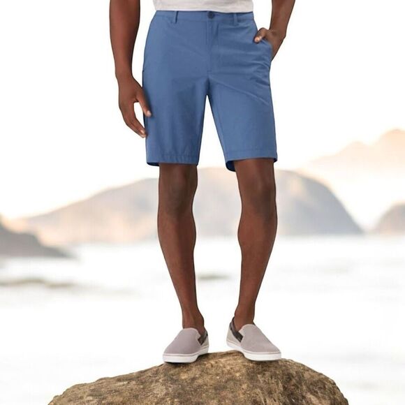 $110 Tommy Bahama Golf Shorts On Par Men's  44 Blue Stretch‎ Logo Grip waist 10” - Picture 1 of 11